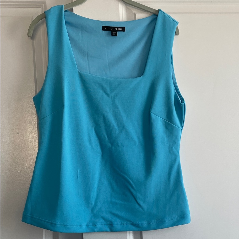 Boston Proper Turquoise Sleeveless Top
